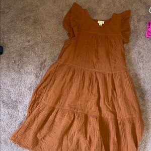 J. Crew Terracotta Textured Dress